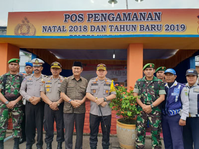 Wabup Inhil Tinjau Posko Pengamanan Natal 2018 dan Tahun Baru 2019
